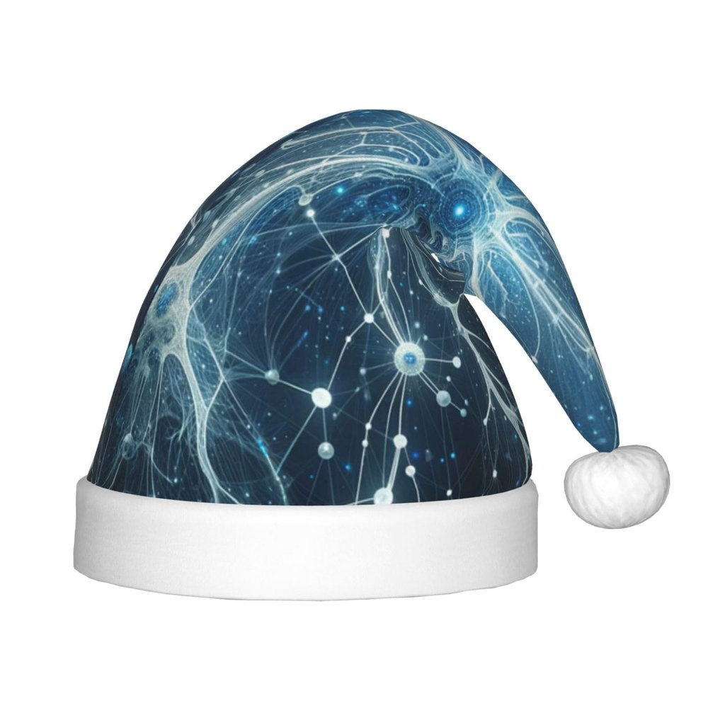 Augenstern Christmas Hat Neurons-Abstract Xmas Hat Unisex Santa Hat
