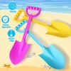 Beach Sand Shovels Toys, 16 Inch Heavy Duty Plastic Sand Spade Shovel for Kids Adults, Beach Sand Toy for Sandbox,Outdoor, Snow Scoop, Planting, Digging, Gardening, Summer Vacation 3 Pack view 3