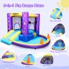 FBSPORT Inflatable Bounce House, Kids Bounce Castle Slide for Indoor Outdoor, Toddler Baby Water Jumper Bouncer, Kids Jumping Bouncy House with Blower, Ball Pit Pool, Basketball Hoop, Dart Game,Purple view 3