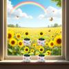 4Pcs Sunflower Solar Dancing Flower Dancing Solar, Powered Swinging Animated Dancer Toy Office Desk Car Decoration for Car, Funny Ornaments, Power Kits Dolls and Accessories view 2
