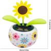 4Pcs Sunflower Solar Dancing Flower Dancing Solar, Powered Swinging Animated Dancer Toy Office Desk Car Decoration for Car, Funny Ornaments, Power Kits Dolls and Accessories view 3
