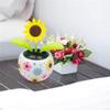 4Pcs Sunflower Solar Dancing Flower Dancing Solar, Powered Swinging Animated Dancer Toy Office Desk Car Decoration for Car, Funny Ornaments, Power Kits Dolls and Accessories view 4