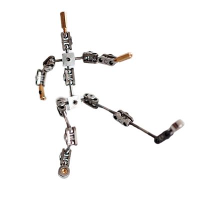 DIY Professional Studio Stop-Motion Armature Kit Stainless Steel Cinematic Animation Puppet, Metal Puppet Figure for Character Design Creation,17cm