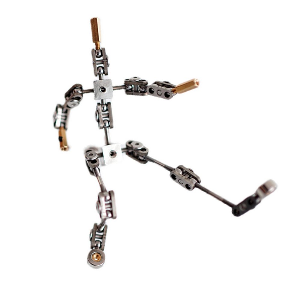 DIY Professional Studio Stop-Motion Armature Kit Stainless Steel Cinematic Animation Puppet, Metal Puppet Figure for Character Design Creation,17cm