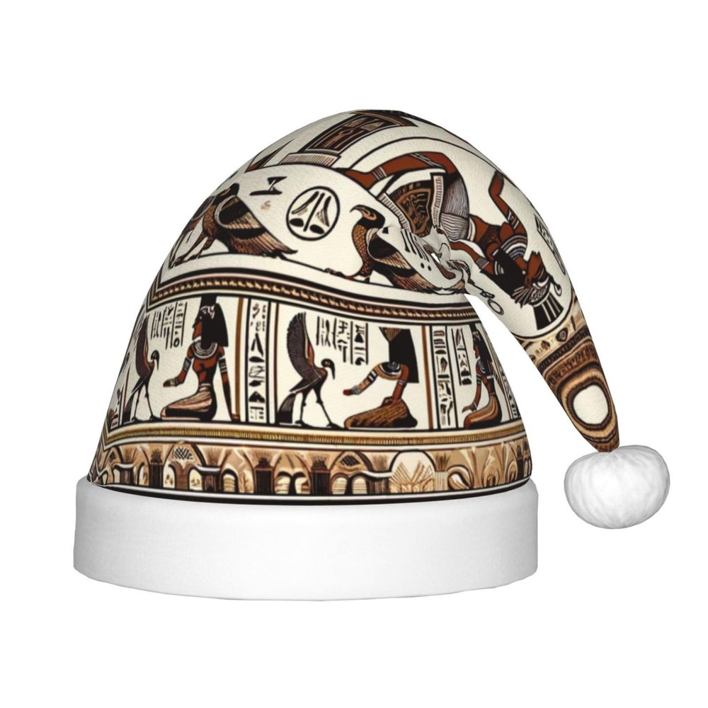 Augenstern Christmas Hat Egyptian-Horus-Ra-Falcon Xmas Hat Unisex Santa Hat