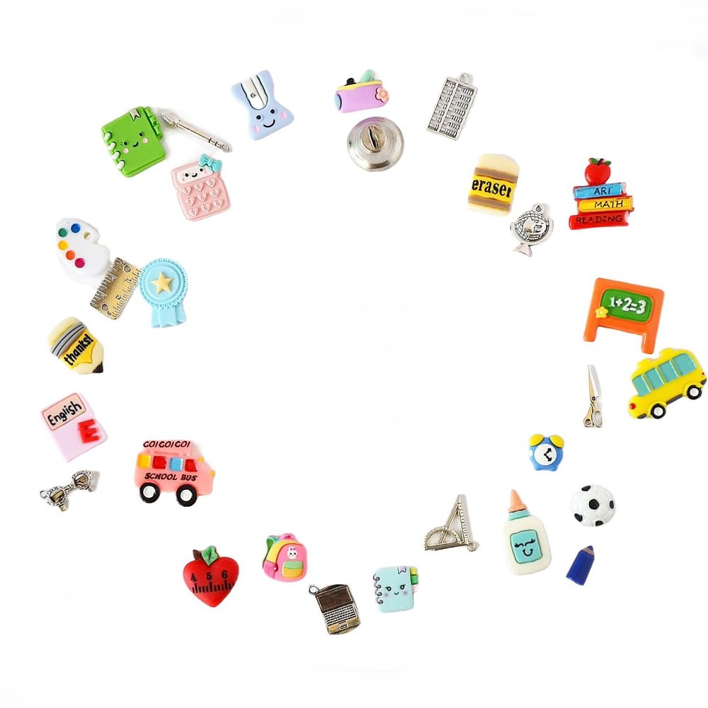 TomToy Back to School Theme I spy trinkets for I Spy Bag, Bottle, 1-3cm, Set of 20 trinkets