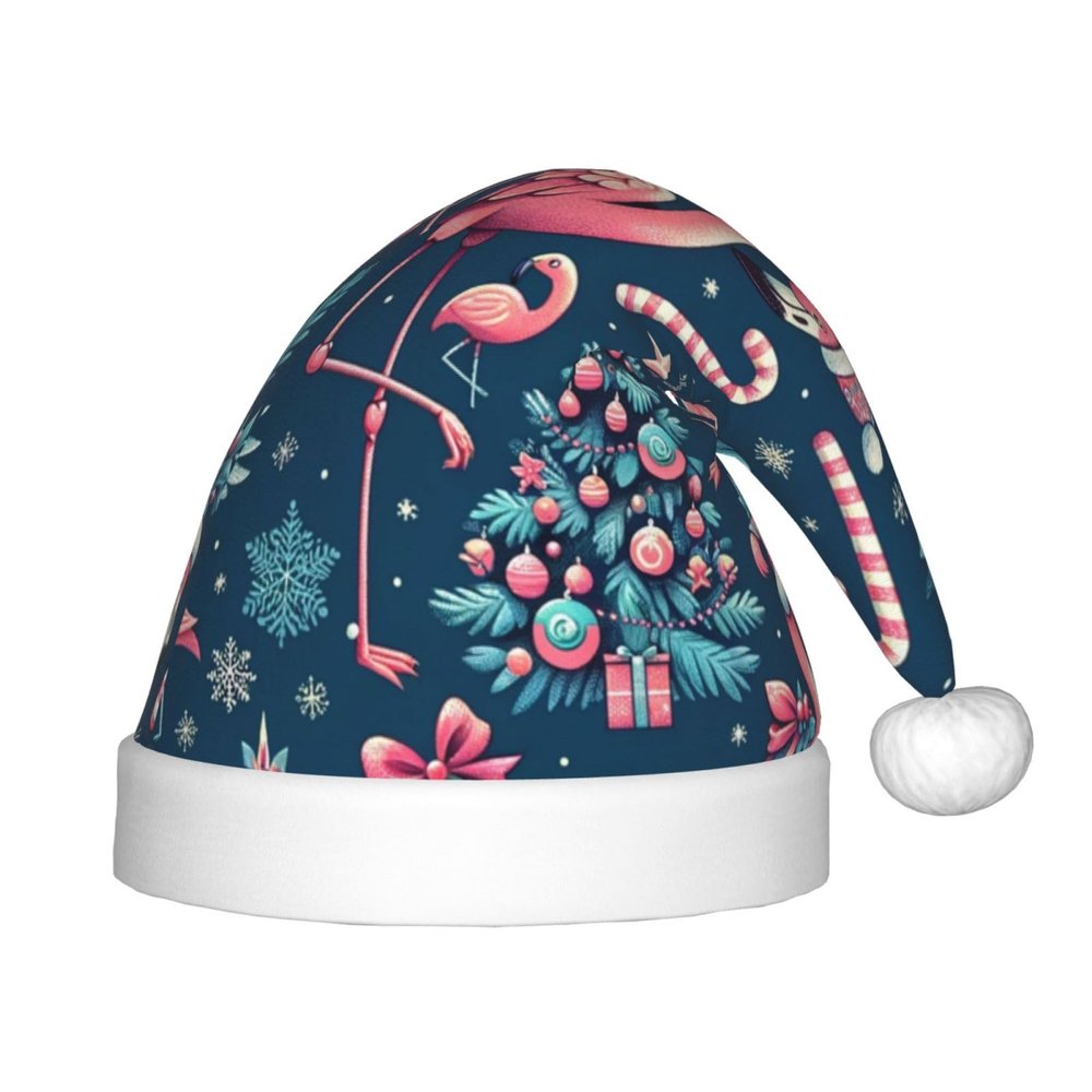 Augenstern Christmas Hat Flamingo-Christmas-Snowflake Xmas Hat Unisex Santa Hat