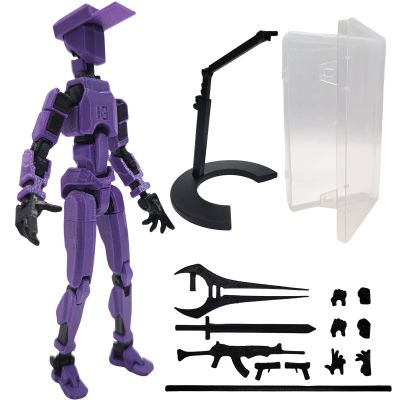 TIRADORES Assembled T13 Action Figure with Stand, 3D Printed Dummy 13 Action Figure Assembled, Fully Articulated Robot, Easy 13 Action Figure, Accessories Included, Stop Motion Animation, Gift