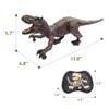 Moskiddo Remote Control Dinosaur Toys for Kids 3-5, 5-7, 8-12, 10-12, Electronic RC T Rex Dino Robot Toy for Boys, Top Christmas & Birthday Gifts for 6 7 8 9 10 11 & 12 Year Old Boys (Color: Brown) view 2