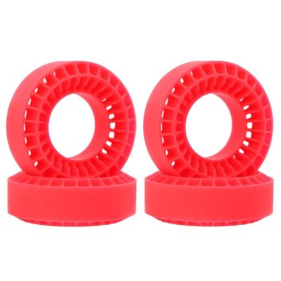 Generic 4PCS RC Tire Inserts 1.0"" Silicone Rubber Insert Foam for 58-63mm*20-24mm 1.0"" Wheel Tires Inner Compatible for SCX24 Fcx24 Ax24 1/18 1/24 RC Crawler Upgrade Part(red)