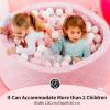 Dodozen Foam Ball Pit 35.4"x 11.8" for Toddlers and Kids,Round Ball Pool Indoor Outdoor Baby Playpen,Ideal Gift for Infants,Balls not Included - Shell Pink view 2