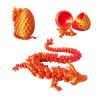 ZHEBAG 3D Printed Dragon Egg, 3D Printed Articulated Dragon Eggs with Dragon Inside, Crystal Dragon Fidget Toy, Adults Fidget Toys, Mystery Dragon Egg for Autism and ADHDLaser Red view 1
