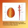 ZHEBAG 3D Printed Dragon Egg, 3D Printed Articulated Dragon Eggs with Dragon Inside, Crystal Dragon Fidget Toy, Adults Fidget Toys, Mystery Dragon Egg for Autism and ADHDLaser Red view 2