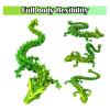ZHEBAG 3D Printed Dragon Egg, 3D Printed Articulated Dragon Eggs with Dragon Inside, Crystal Dragon Fidget Toy, Adults Fidget Toys, Mystery Dragon Egg for Autism and ADHDLaser Yellow Green view 3