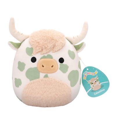 Squishmallows Celestino The Highland Cow with Stains, Sage Green, 19 cm