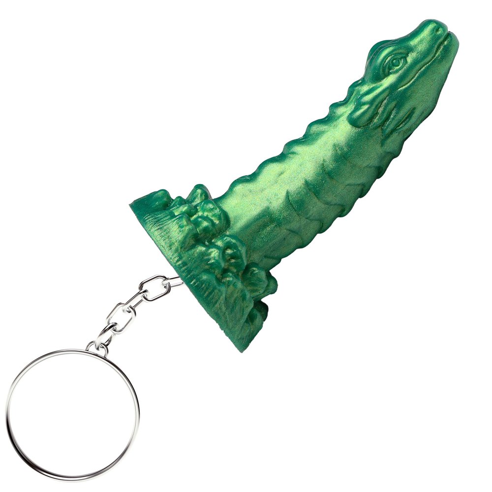 CREATURE COCKS Cockness Monster Silicone Keychain for Beginners, Men, Women, & Couples. Fun and Cute Mini Fantasy Dong. Nickel-Free Metal and Premium Silicone. Flag Your Fetish. 1 Piece, Green.