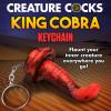 CREATURE COCKS King Cobra Silicone Keychain for Beginners, Men, Women, & Couples. Fun and Cute Mini Fantasy Dong. Nickel-Free Metal and Premium Silicone. Flag Your Fetish. 1 Piece, Red & Black. view 2