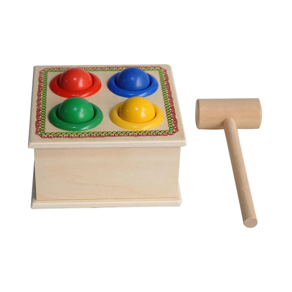DYNWAVE Wooden Pounding Bench Pound Ball Toy Preschool Learning Toys Education Baby Workbench Montessori for 1 2 3 4 Year Old Kids