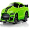 2020 GT500 Bright Green with Black Stripes 1/64 Diecast Model Car by Muscle Machines 15550grn view 1