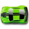2020 GT500 Bright Green with Black Stripes 1/64 Diecast Model Car by Muscle Machines 15550grn view 3