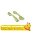 Muqee Peeko Baby Led Weaning Supplies including Baby Bowls Baby Spoons and Forks in Green Color - (3 Piece Set) made with Baby Safe Silicone baby feeding set view 4