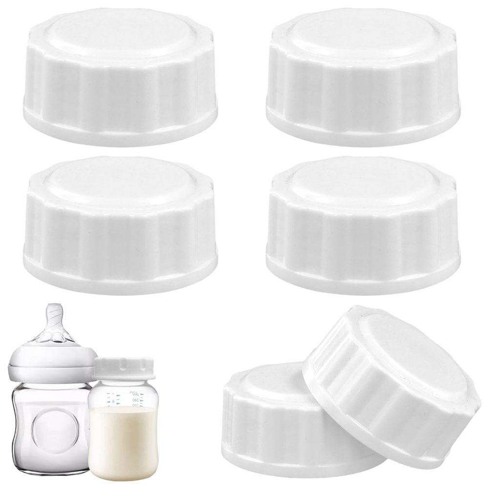 6pcs Travel Bottle Caps for Avent, Baby Bottle Caps Bottle Lids Replacement Baby Bottle Lids Compatible with Avent Wide-Mouth Bottles