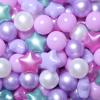 Realhaha Ball Pit Balls 200 PCS, Star Shapes for Babies Kids Playpen Plastic Balls for Babies Ball Pool Puppy Playballs,Purple view 1