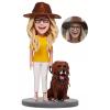 Custom Bobblehead Dog,Custom Pets Bobblehead,Custom Cat Bobblehead,Dog wedding caketopper,Bobble Head Gifts,Pets Birthday (Animal 09) view 1