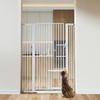 COMOMY 55.1" Extra Tall Pet Gate for Cats, Extra Wide Cat Gate with Adjustable Cat Door, Pressure Mounted Easy Walk Through Pet Gate with Door for Stairs, Doorways, Kitchen(White, 29.5-40.6") view 1