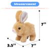 Hopearl Hopping Rabbit Interactive Electronic Pet Plush Bunny Toy with Sounds and Movements Animated Walking Wiggle Ears Twitch Nose Gift for Toddlers Birthday, Brown, 7'' view 2
