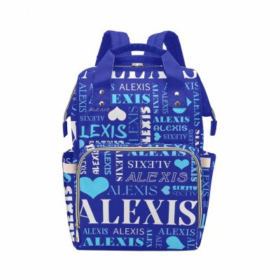 D-Story Personalized Mommy Bag Colorful Customized Gift Diaper Backpack With Name Text Durable Multifunction Custom Backpack Fors With Name Nappy Daypack
