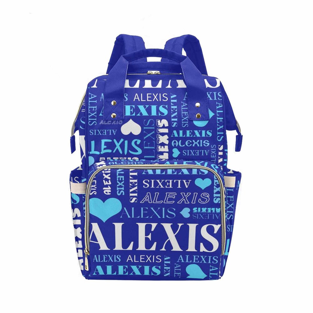 D-Story Personalized Mommy Bag Colorful Customized Gift Diaper Backpack With Name Text Durable Multifunction Custom Backpack Fors With Name Nappy Daypack