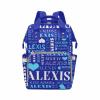 D-Story Personalized Mommy Bag Colorful Customized Gift Diaper Backpack With Name Text Durable Multifunction Custom Backpack Fors With Name Nappy Daypack view 1