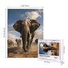 500 Piece Jigsaw Puzzle for Adults Personalized Picture Puzzle Ferocious Elephant Customized Wooden Puzzle for Family, Birthday, Wedding, Game Nights Gifts, 20.4"x15" view 2