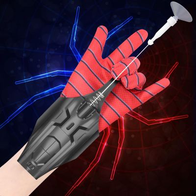 AJJKKA Spider Web Shooter Toy 2.0 Upgrade,Spider Silk Launcher Wrist Toys, Realistic Web Launcher String, Cool Gadgets String Gloves Shooters Toy for Superhero Role-Play (Black)