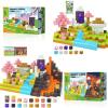 138 PCS Magnetic Blocks - Build Mine Magnet World Cherry Blossom Set, Magnetic Tiles Building STEM Toys for Boys & Girl Kids Toddler Toys for 3+ Years Old view 1