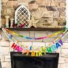 3Pcs Pre-Strung Happy Birthday Banner with Wool Balls, Rainbow Party Decorations, Reusable Happy Birthday Felt Ball Garland, Personalized Holiday Sign for Birthday Party Decor, Home Classroom Decor, Photo Prop (Birthday Banner + Felt Garland + Rainbo view 2
