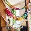 3Pcs Pre-Strung Happy Birthday Banner with Wool Balls, Rainbow Party Decorations, Reusable Happy Birthday Felt Ball Garland, Personalized Holiday Sign for Birthday Party Decor, Home Classroom Decor, Photo Prop (Birthday Banner + Felt Garland + Rainbo view 3