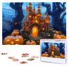 Dwrepo 1000 Piece Puzzle - Halloween Castle Pumpkin Puzzles for Adults Challenging Jigsaw Puzzle Personalized Picture Puzzle Wooden Jigsaw Puzzles 29.5"" x 19.7"", White view 1