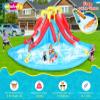 Whubefy 14.5x12.7ft Inflatable Water Slide 10 in 1 Kids Water Park Bounce House With 2 Water Slide, Top Sprayers, Climb Wall, Splash Pool, Blow up Water Slides Inflatables for Kids Backyard Waterslide view 2