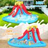 Whubefy 14.5x12.7ft Inflatable Water Slide 10 in 1 Kids Water Park Bounce House With 2 Water Slide, Top Sprayers, Climb Wall, Splash Pool, Blow up Water Slides Inflatables for Kids Backyard Waterslide view 3