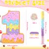 Aoriher Summer Birthday Piata Ice Cream Game Set Summer Number Piata with Bat Stick Blindfold Mask Confetti for Sundae Theme Birthday Baby Shower Party Game Supplies Decor(Number 1) view 2