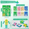 24Pcs Pop Fidget Spinners Bulk - DIY Transformable Fidget Spinner with Cards Robot Keychain Fidget Spinners Glow in The Dark Easter Basket Stuffers Stress Relief Sensory Toys for Kids Adults view 2