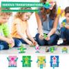 24Pcs Pop Fidget Spinners Bulk - DIY Transformable Fidget Spinner with Cards Robot Keychain Fidget Spinners Glow in The Dark Easter Basket Stuffers Stress Relief Sensory Toys for Kids Adults view 3