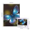 500 Piece Jigsaw Puzzle for Adults Personalized Picture Puzzle Beautiful Blue Butterfly Customized Wooden Puzzle for Family, Birthday, Wedding, Game Nights Gifts, 20.4"x15" view 2