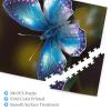500 Piece Jigsaw Puzzle for Adults Personalized Picture Puzzle Beautiful Blue Butterfly Customized Wooden Puzzle for Family, Birthday, Wedding, Game Nights Gifts, 20.4"x15" view 3