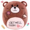 AmyToo 14.5 Get Well Soon Teddy Bear Plush Pillow Soft Teddy Bear Stuffed Animal Body Pillow Gifts for Kids Girls and Boys After Surgery view 1