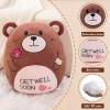 AmyToo 14.5 Get Well Soon Teddy Bear Plush Pillow Soft Teddy Bear Stuffed Animal Body Pillow Gifts for Kids Girls and Boys After Surgery view 3