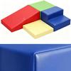 4-Piece PU Leather Baby Foam Climbing Blocks for Toddlers - Soft Play Climbing Toys for Toddlers - Foam Climbing Set for Crawling and Sliding Indoor (Red Yellow Blue) view 1