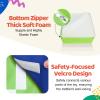 4-Piece PU Leather Baby Foam Climbing Blocks for Toddlers - Soft Play Climbing Toys for Toddlers - Foam Climbing Set for Crawling and Sliding Indoor (Red Yellow Blue) view 3